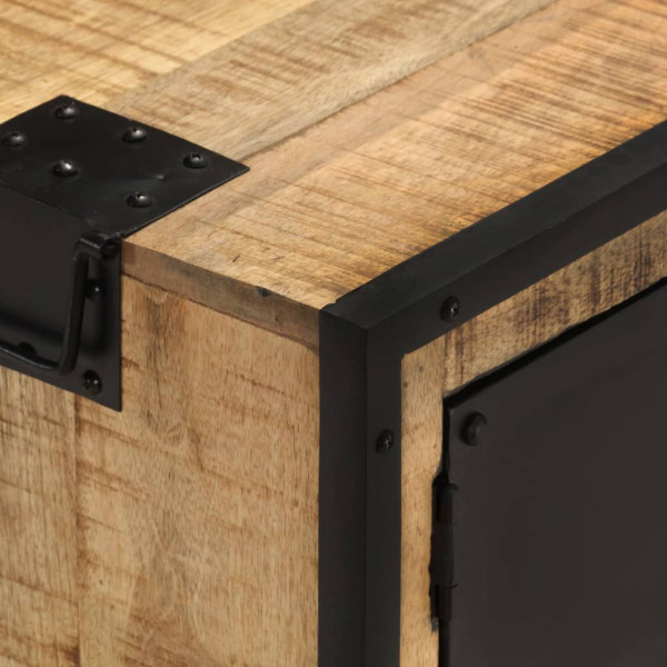 Mueble para TV de madera maciza de mango rugosa 110x31x46 cm M 2