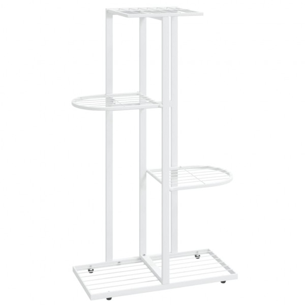 Suporte de vasos c/ 4 prateleiras 43x22x76 cm metal branco M 2