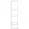 Soporte de flores de 4 estantes de metal blanco 43x22x76 cm 4