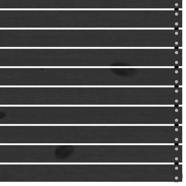 Sofás de esquina de jardín 2 uds negro madera maciza de pino M 5