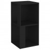 Mueble de esquina madera contrachapada negro 33x33x67 cm 2