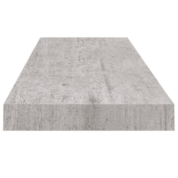 Estante flotante de pared MDF gris hormigón 80x23.5x3.8 cm M 5