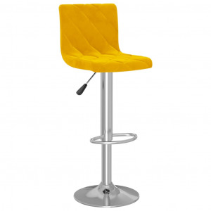 Bancos de bar 2 pcs veludo amarelo mostarda H