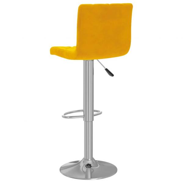 Bancos de bar 2 pcs veludo amarelo mostarda M 5