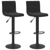 Bancos de bar 2 pcs veludo preto 1
