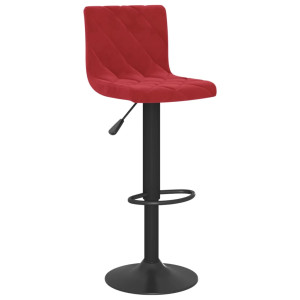 Bancos de bar 2 pcs veludo vermelho tinto H