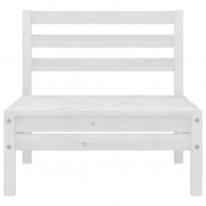 Sofá de centro para jardim madeira de pinho maciça branco H