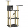 Rascador para gatos con postes de sisal gris oscuro 119 cm 1