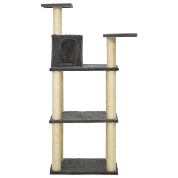 Árvore p/ gatos postes arranhadores sisal 118.5 cm cinza-escuro M 3
