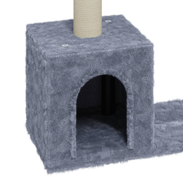 Rascador para gatos con postes de sisal 60 cm gris claro M 4