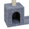 Rascador para gatos con postes de sisal 60 cm gris claro 4