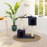 Árvore p/ gatos c/ postes arranhadores sisal 60 cm cinza-escuro 1