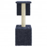 Rascador para gatos con postes de sisal gris oscuro 60 cm 4