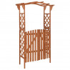 Pérgola con puerta madera maciza de abeto 116x40x204 cm 1