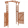 Pérgola com portão 116x40x204 cm madeira de abeto maciça 4