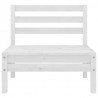 Juego de muebles de jardín 3 piezas madera maciza pino blanco 4