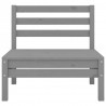 Juego de muebles de jardín 5 piezas madera maciza de pino gris 4