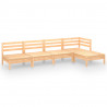 Juego de muebles de jardín 5 piezas madera maciza pino 2