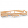 Juego de muebles de jardín 8 piezas madera maciza de pino 2