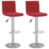 Bancos de bar 2 pcs veludo vermelho tinto 1