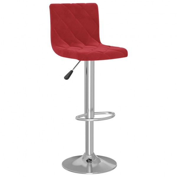 Bancos de bar 2 pcs veludo vermelho tinto M 2