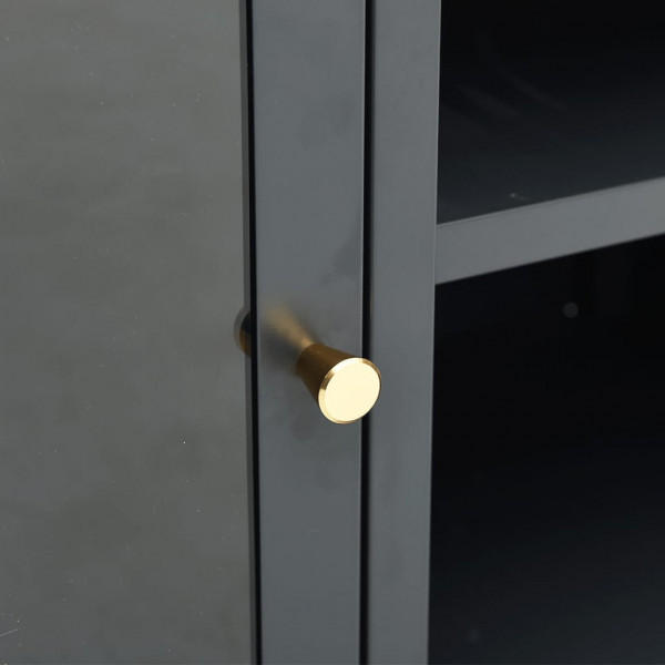 Móvel de TV 105x35x52 cm aço e vidro antracite M 3