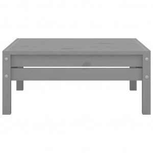 Apoio de pés para jardim madeira de pinho maciça cinzento H