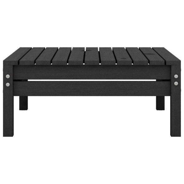 Reposapiés de jardín negro madera maciza de pino M 3