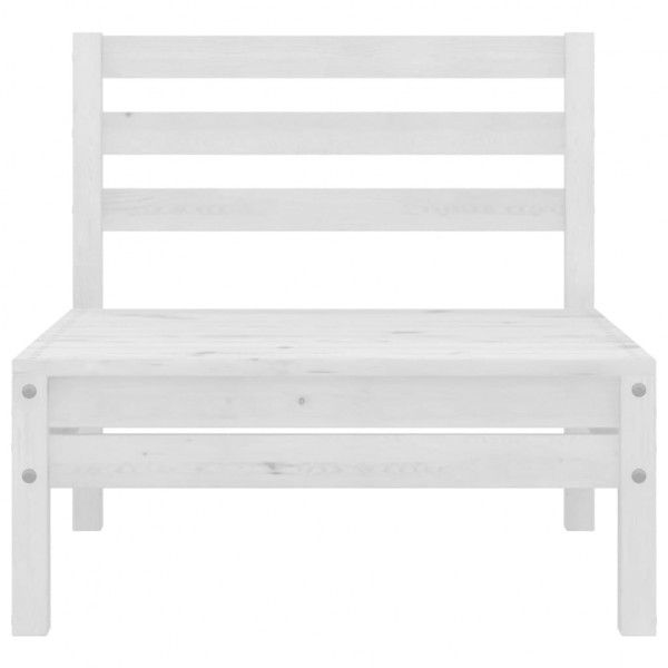 Sofás central de jardín 4 unidades blanco madera maciza de pino M 3