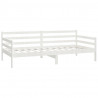 Sofá-cama 90x200 cm madeira de pinho maciça branco 5