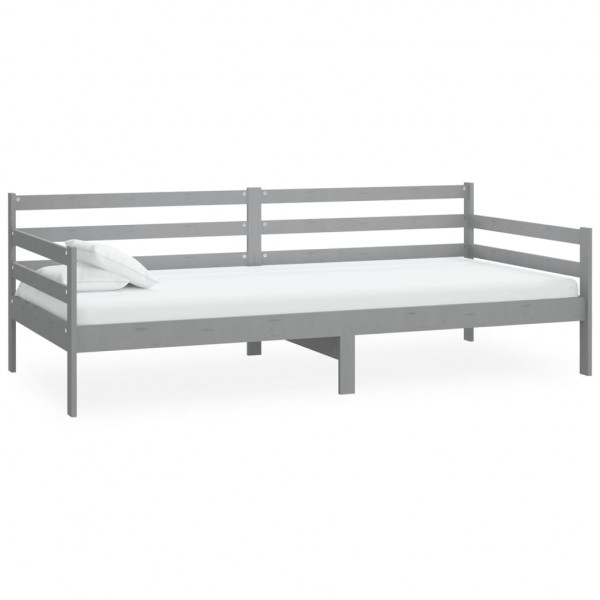 Sofá-cama 90x200 cm madeira de pinho maciça cinzento M 2