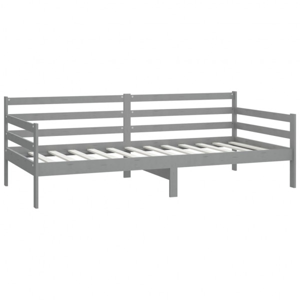 Sofá cama de madera maciza de pino gris 90x200 cm M 5