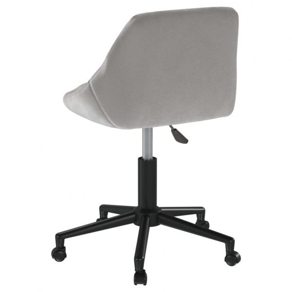 Silla de comedor giratoria de terciopelo gris claro M 4
