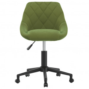 Silla de comedor giratoria de terciopelo verde claro H