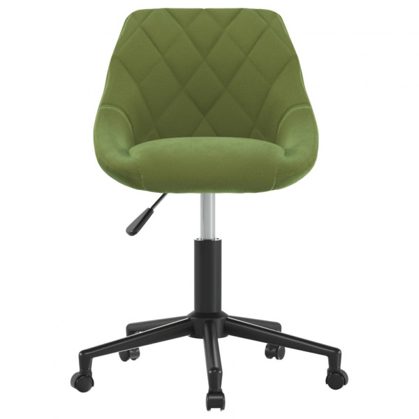 Silla de comedor giratoria de terciopelo verde claro M 2