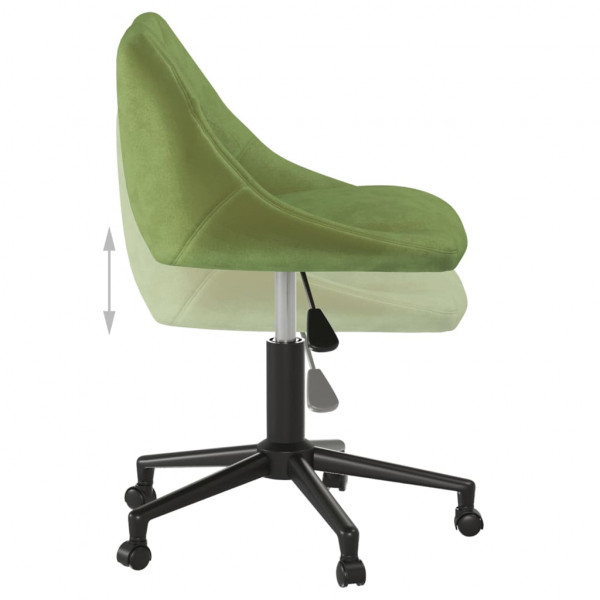 Silla de comedor giratoria de terciopelo verde claro M 5