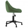Silla de comedor giratoria de terciopelo verde oscuro 3