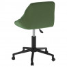 Silla de comedor giratoria de terciopelo verde oscuro 4