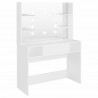 Mesa de maquilhagem c/ luzes LED 100x40x135 cm MDF branco 2