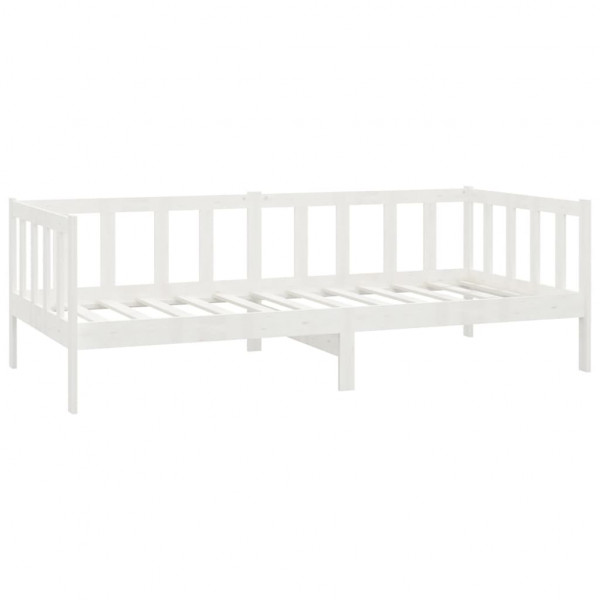 Sofá cama de madera maciza de pino blanco 90x200 cm M 5