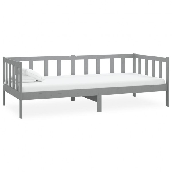 Sofá-cama 90x200 cm madeira de pinho maciça cinzento M 2
