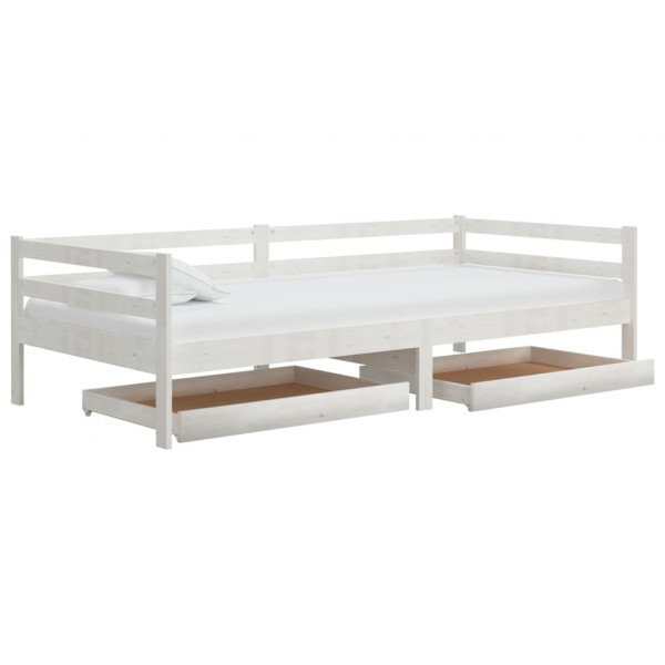 Gavetas para sofá-cama 2 pcs madeira de pinho maciça branco M 3