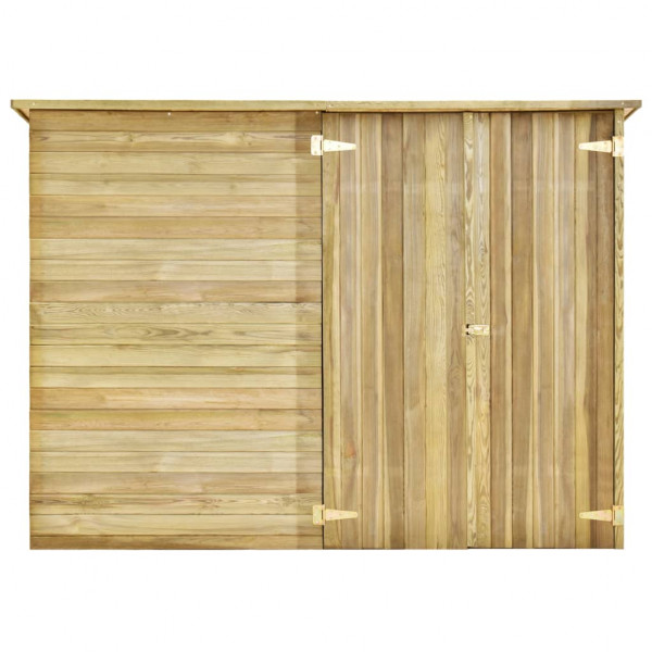 Abrigo de jardim p/ bicicletas 232x110x170 cm pinho impregnado M 3