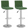 Bancos de bar 2 pcs veludo verde-escuro 1