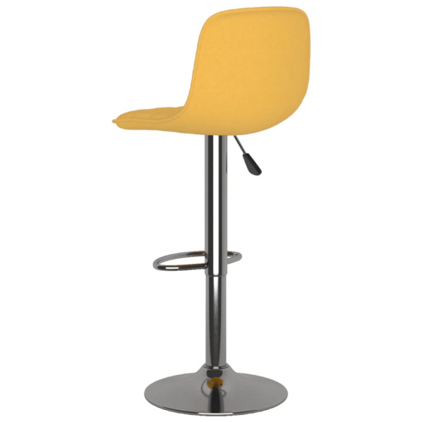 Bancos de bar 2 pcs tecido amarelo M 5