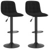 Bancos de bar 2 pcs veludo preto 1