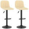 Bancos de bar 2 pcs veludo creme 1