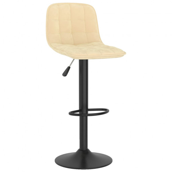 Bancos de bar 2 pcs veludo creme M 3