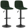 Bancos de bar 2 pcs veludo verde-escuro 1
