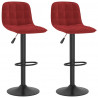 Bancos de bar 2 pcs veludo vermelho tinto 1